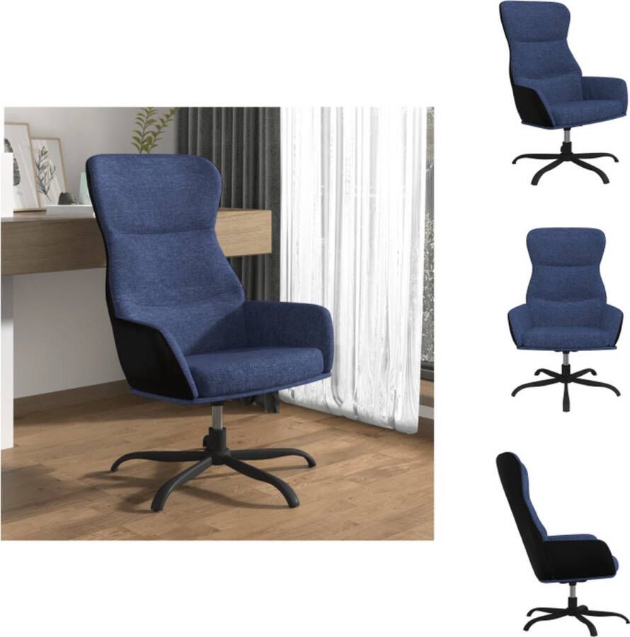 VidaXL Fauteuil Comfort Relaxstoel 70x77x94 cm Blauw Fauteuil