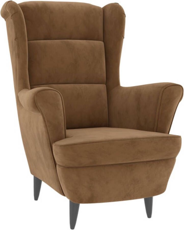 VidaXL Fauteuil fluweel bruin