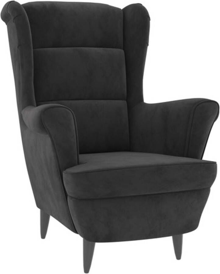 VidaXL Fauteuil fluweel donkergrijs