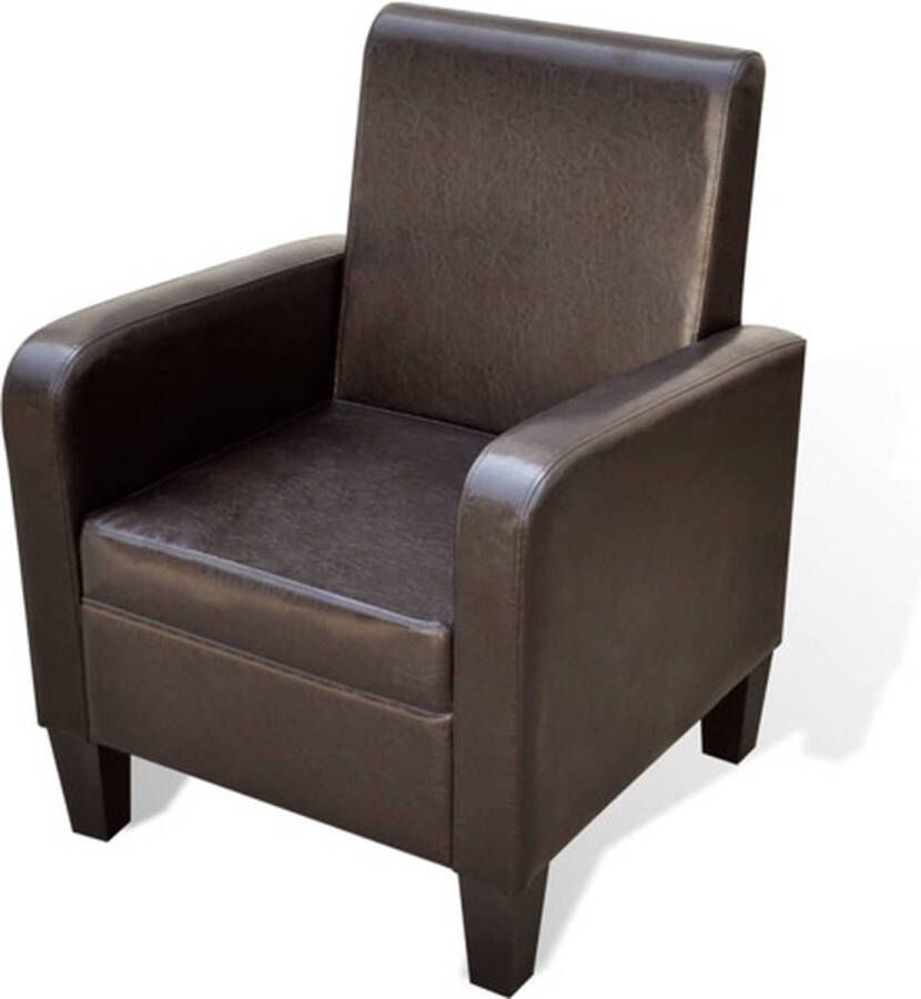 VidaXL Fauteuil modern kunstleer bruin