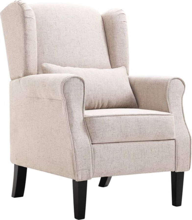 VidaXL Fauteuil stof beige