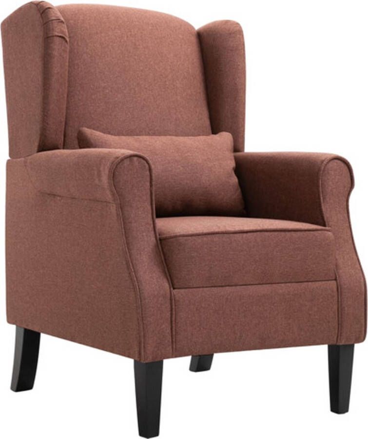 VidaXL Fauteuil stof bruin