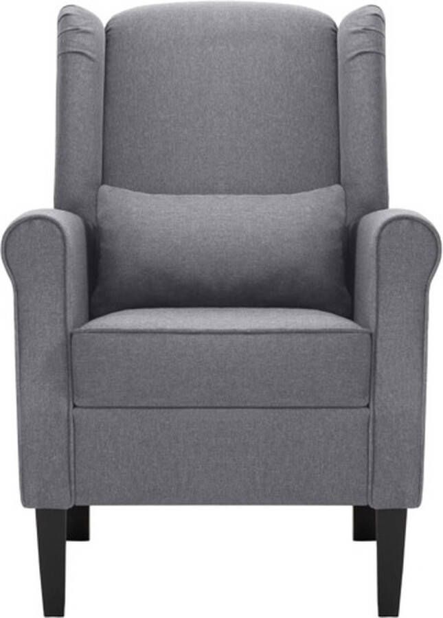 VidaXL Fauteuil stof donkergrijs