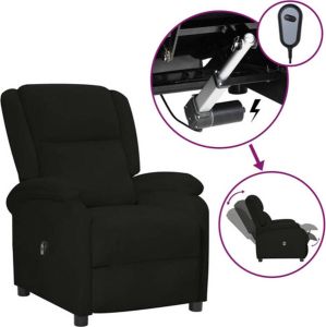 VidaXL Fauteuil Verstelbaar Elektrisch Fluweel Zwart