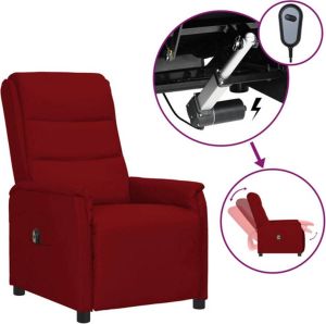 VidaXL Fauteuil Verstelbaar Elektrisch Kunstleer Wijnrood