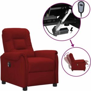 VidaXL Fauteuil Verstelbaar Elektrisch Kunstleer Wijnrood