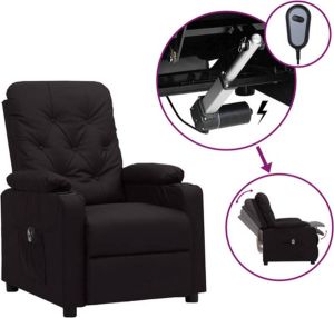VidaXL Fauteuil Verstelbaar Elektrisch Kunstleer Zwart