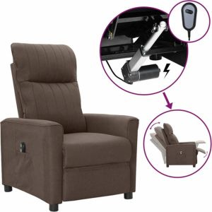 VidaXL Fauteuil Elektrisch Verstelbaar Stof Taupe