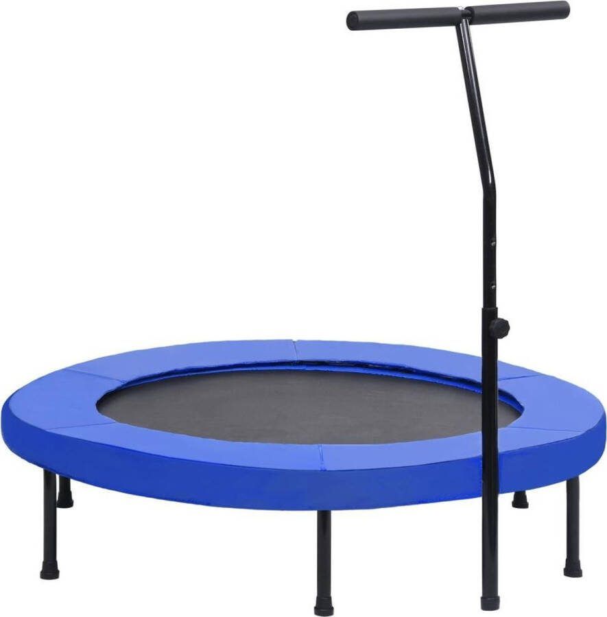VidaXL Fitnesstrampoline met handgreep en veiligheidsmat 122 cm