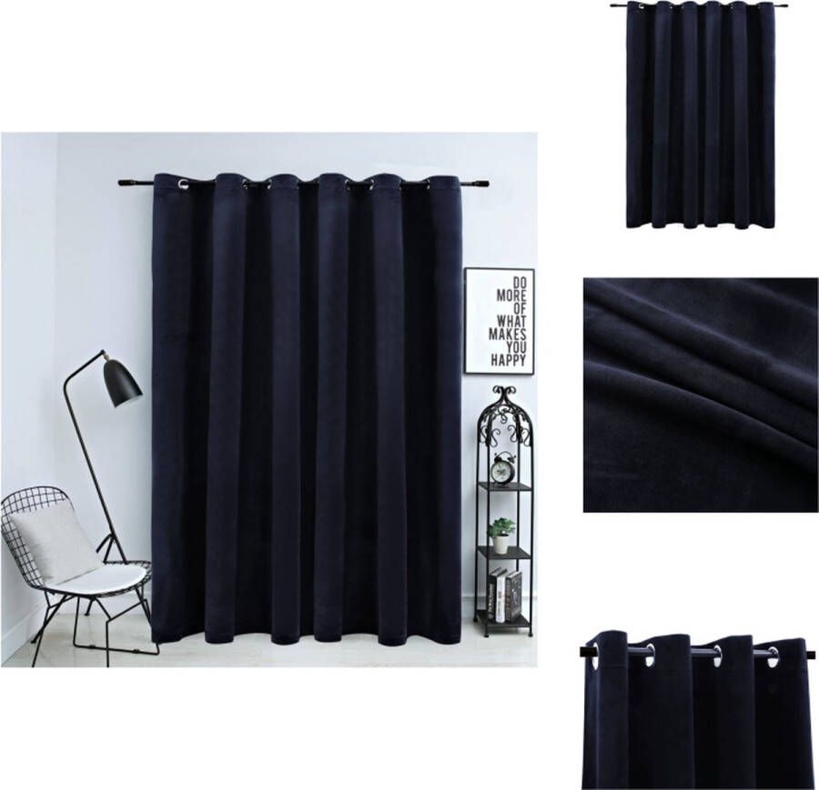 VidaXL Fluwelen Gordijn Elegant Woondecoratie 290 x 245 cm Zwart Gordijn