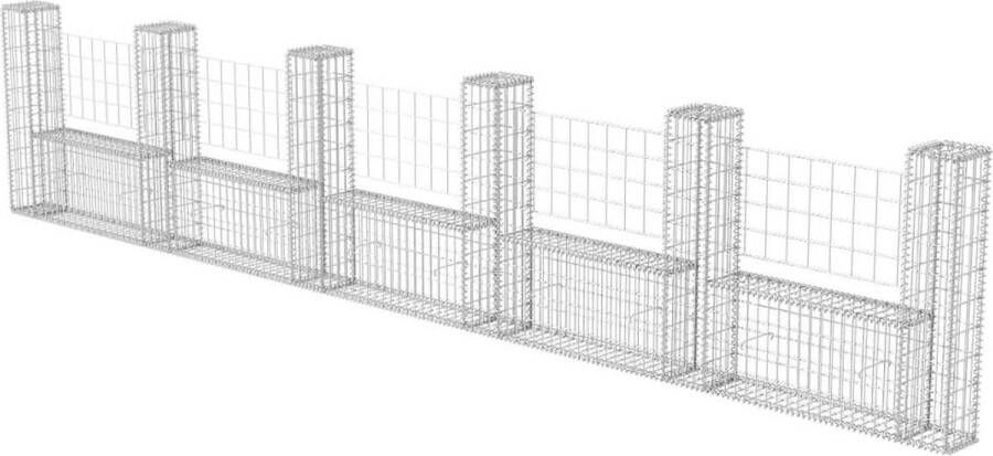 VidaXL -Gabion-mand-U-vormig-570x20x100-cm-staal