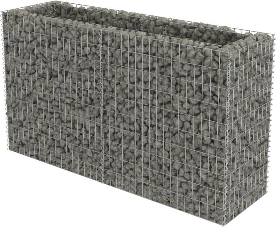 VidaXL -Gabion-plantenbak-verhoogd-180x50x100-cm-gegalvaniseerd-staal