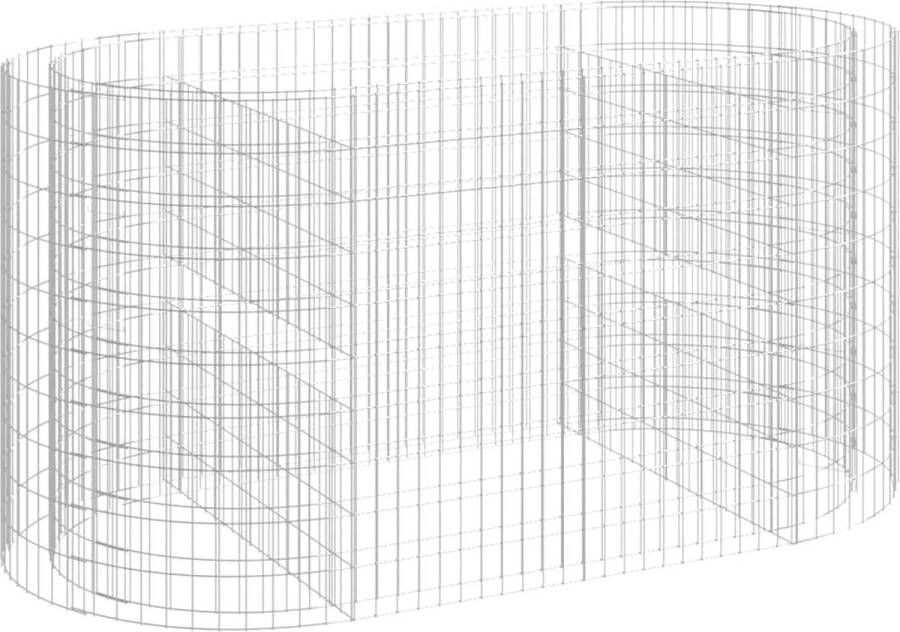 VidaXL -Gabion-plantenbak-verhoogd-200x100x100-cm-gegalvaniseerd-ijzer