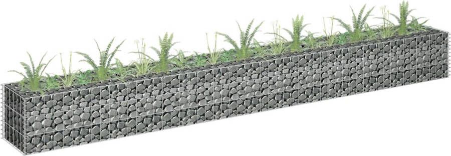 VidaXL -Gabion-plantenbak-verhoogd-270x30x30-cm-gegalvaniseerd-staal