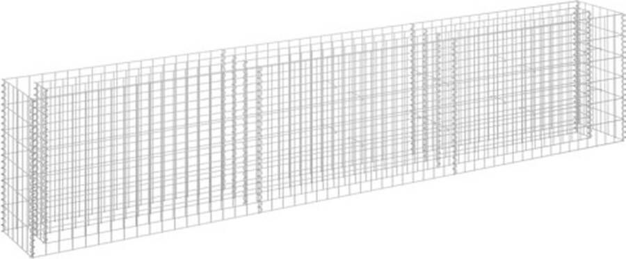 VidaXL -Gabion-plantenbak-verhoogd-270x30x60-cm-gegalvaniseerd-staal