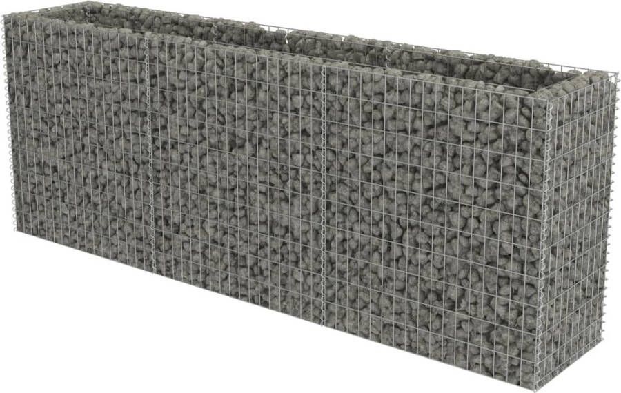 VIDAXL Gabion Verhoogde Plantenbak 1 Zilver 270 X 50 X 100 Cm Gabionbak