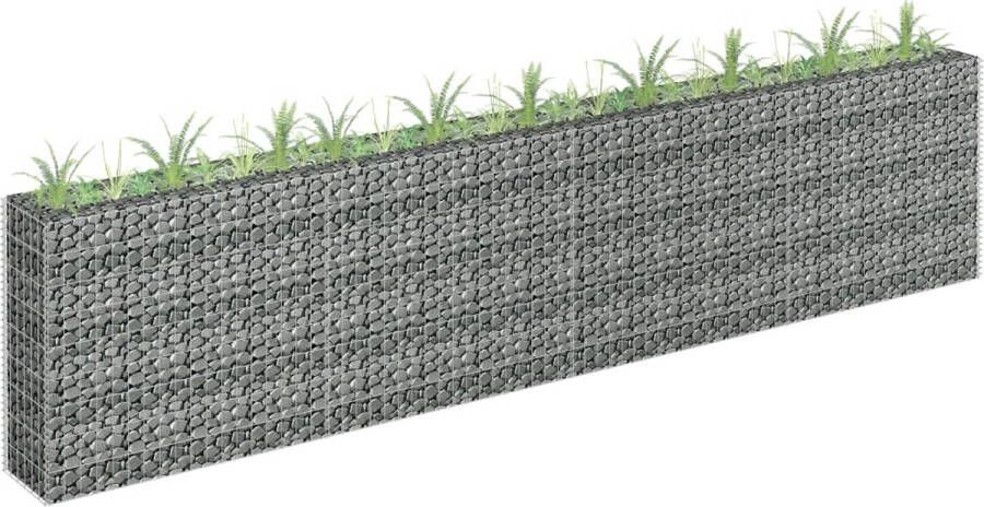 VidaXL -Gabion-plantenbak-verhoogd-360x30x90-cm-gegalvaniseerd-staal
