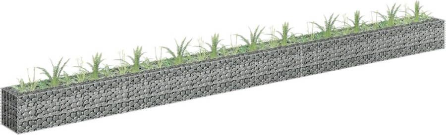 VidaXL -Gabion-plantenbak-verhoogd-450x30x30-cm-gegalvaniseerd-staal
