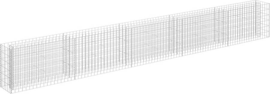 VidaXL Gabion plantenbak verhoogd 450x30x60 cm gegalvaniseerd staal VDXL_145646