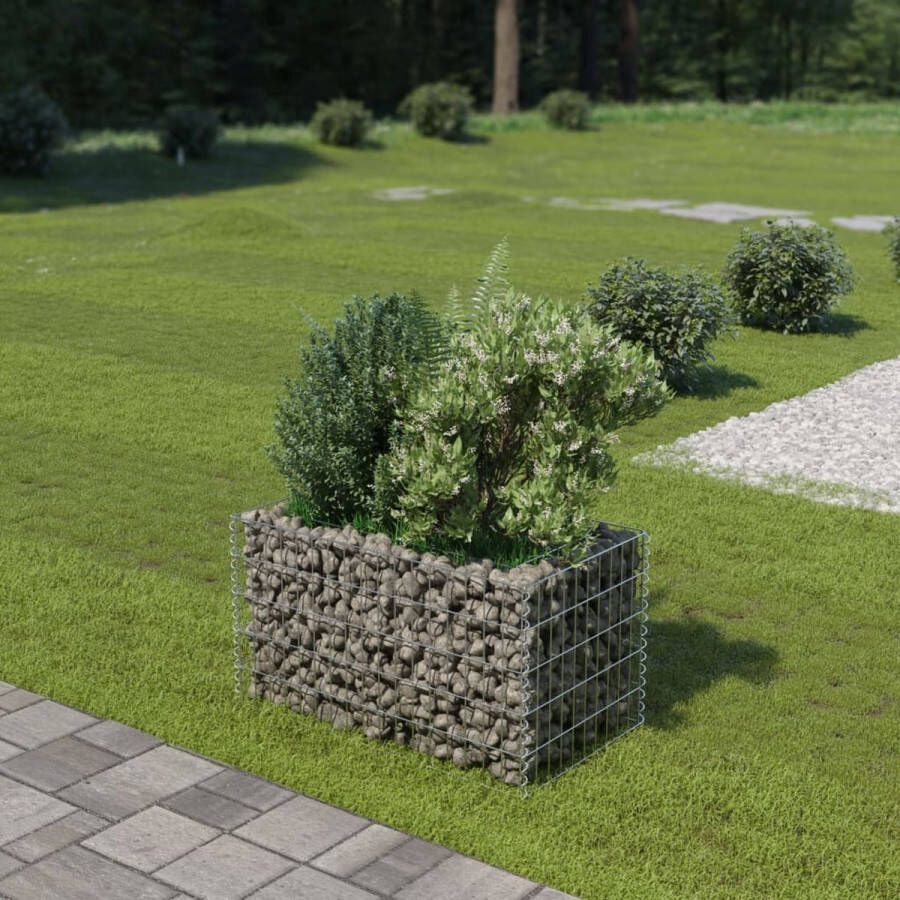 VidaXL -Gabion-plantenbak-verhoogd-90x50x50-cm-gegalvaniseerd-staal