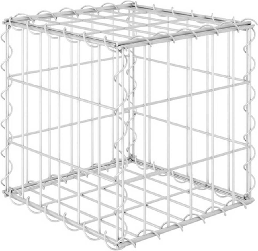 VidaXL -Gabion-plantenbak-verhoogd-kubus-30x30x30-cm-staaldraad