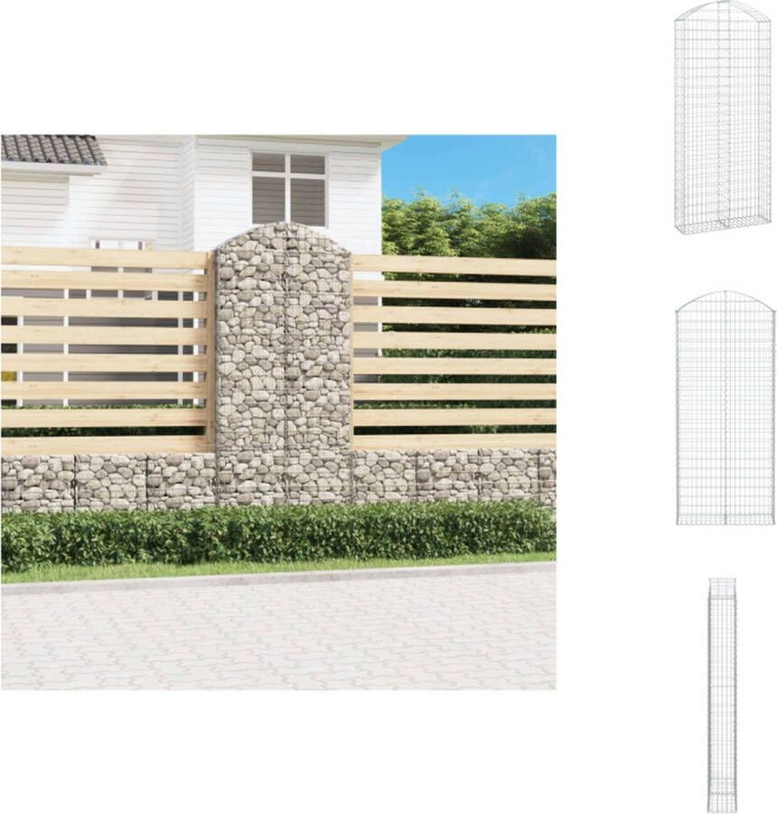 VidaXL Gabion Schanskorf 100x30x220 240 cm Geluidsisolerende Tuinbarrière Bloempot