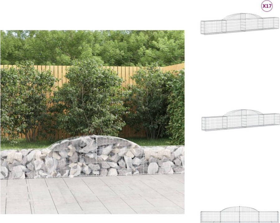 VidaXL Gabion schanskorf 300x30x40 60cm Roestbestendig gegalvaniseerd ijzer Decoratieve en geluidsisolerende tuinbarrière Bloempot