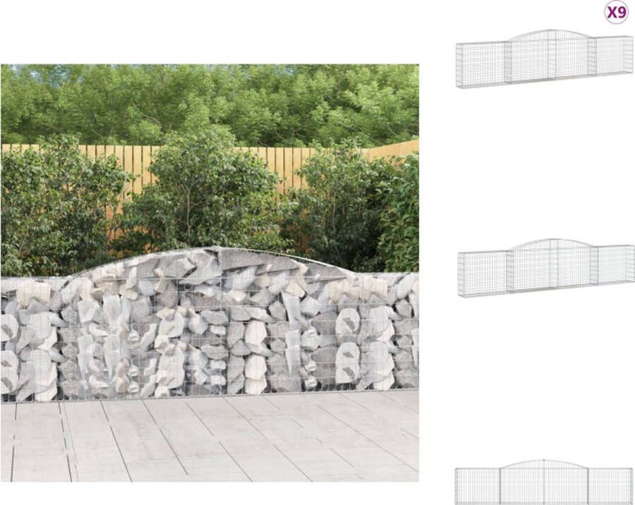 VidaXL Gabion Schanskorf 400x30x80 100 cm Gegalvaniseerd ijzer met 3.5 mm draad Bloempot