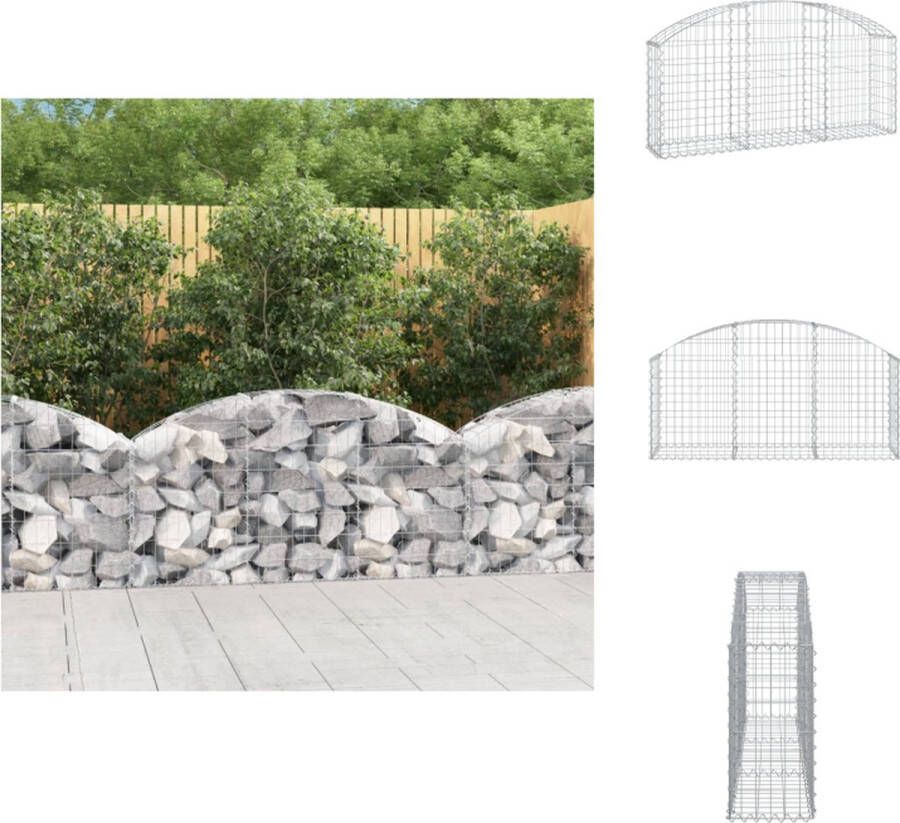 VidaXL Gabion Schanskorf Decoratieve Tuinbarrière 150 x 30 x 60 80 cm Gegalvaniseerd IJzer Bloempot