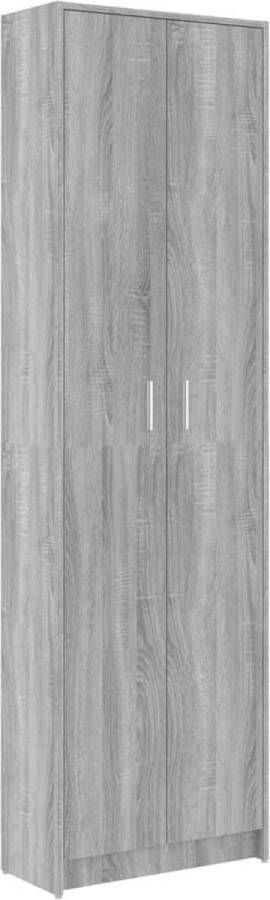 VidaXL -Gangkast-55x25x189-cm-bewerkt-hout-grijs-sonoma-eikenkleurig