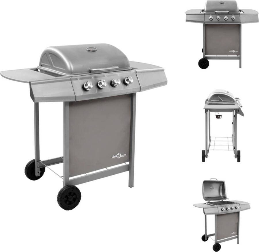VidaXL Gasbarbecue 4 Branders Grootte- 107.5 x 55 x 96.5 cm Stijlvol ontwerp Barbecue