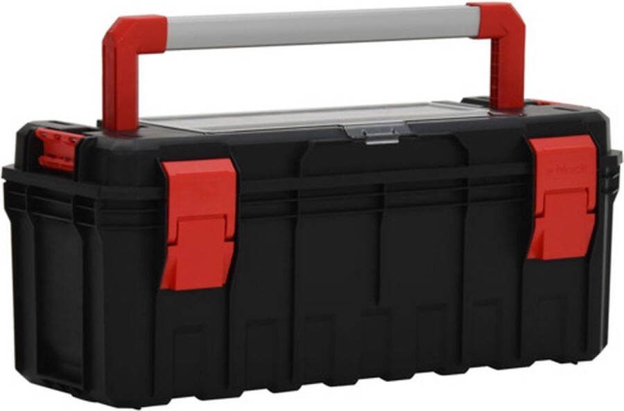 VidaXL -Gereedschapskist-65x28x31 5-cm-zwart-en-rood