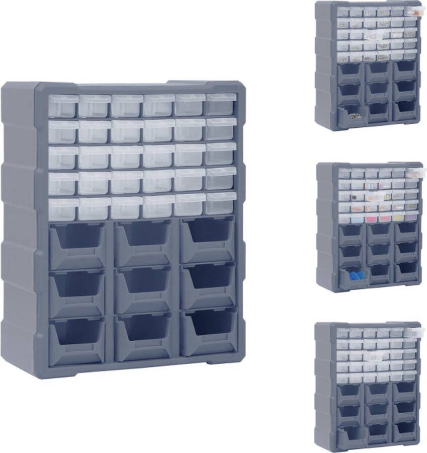 VidaXL Gereedschapsorganiser 39 lades 38 x 16 x 47 cm slagvast kunststof Gereedschapskoffer