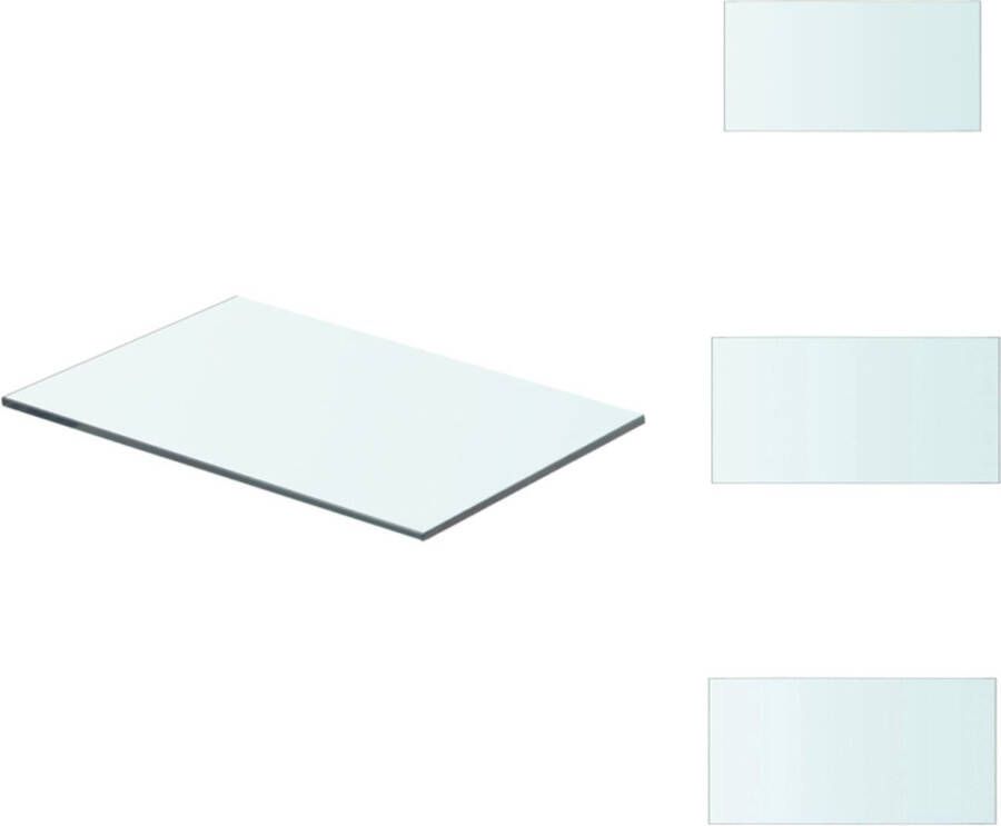 VidaXL Glazen Schap 40 x 20 cm 8 mm 15 kg Wandsteun