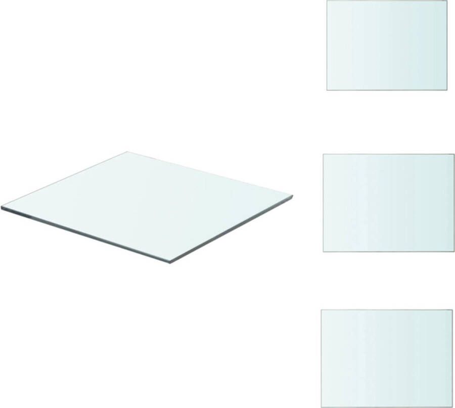 VidaXL Glazen Schap 40 x 30 cm Transparant 8 mm glas Wandsteun