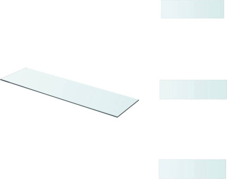 VidaXL Glazen Schap 70x20 cm 8 mm Dikte 15 kg Draagvermogen Wandsteun