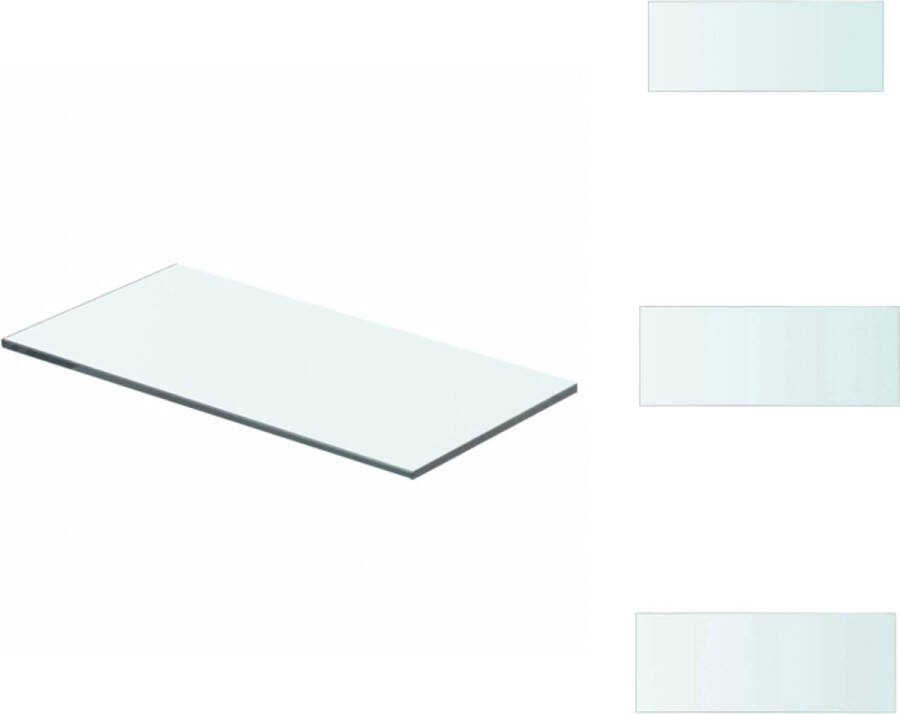 VidaXL Glazen Schap Wanddecoratie 40 x 15 cm Transparant Wandsteun