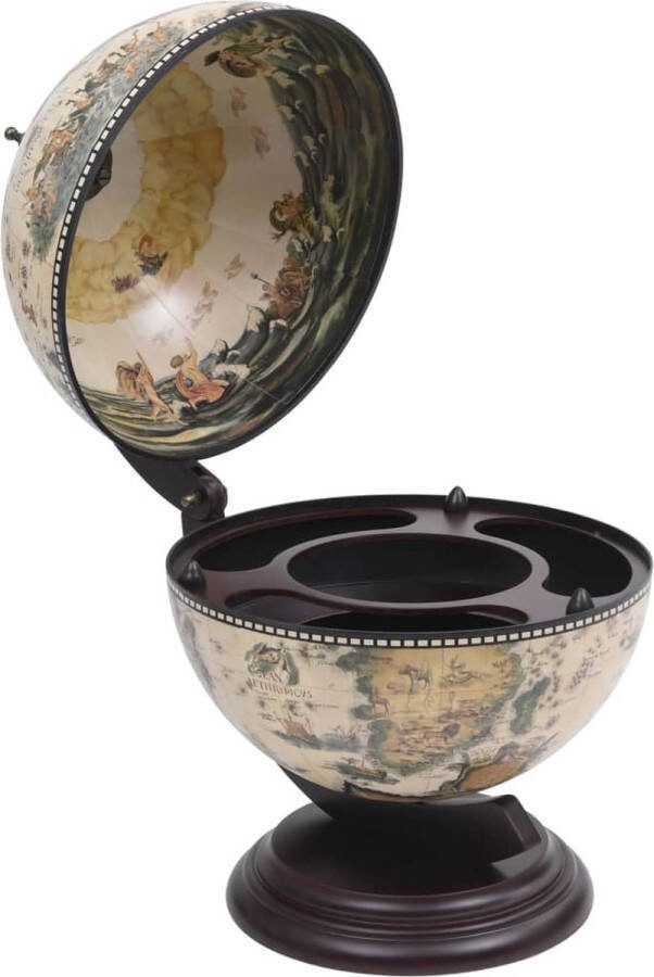 VidaXL -Globebar-tafelmodel-eucalyptushout-wit