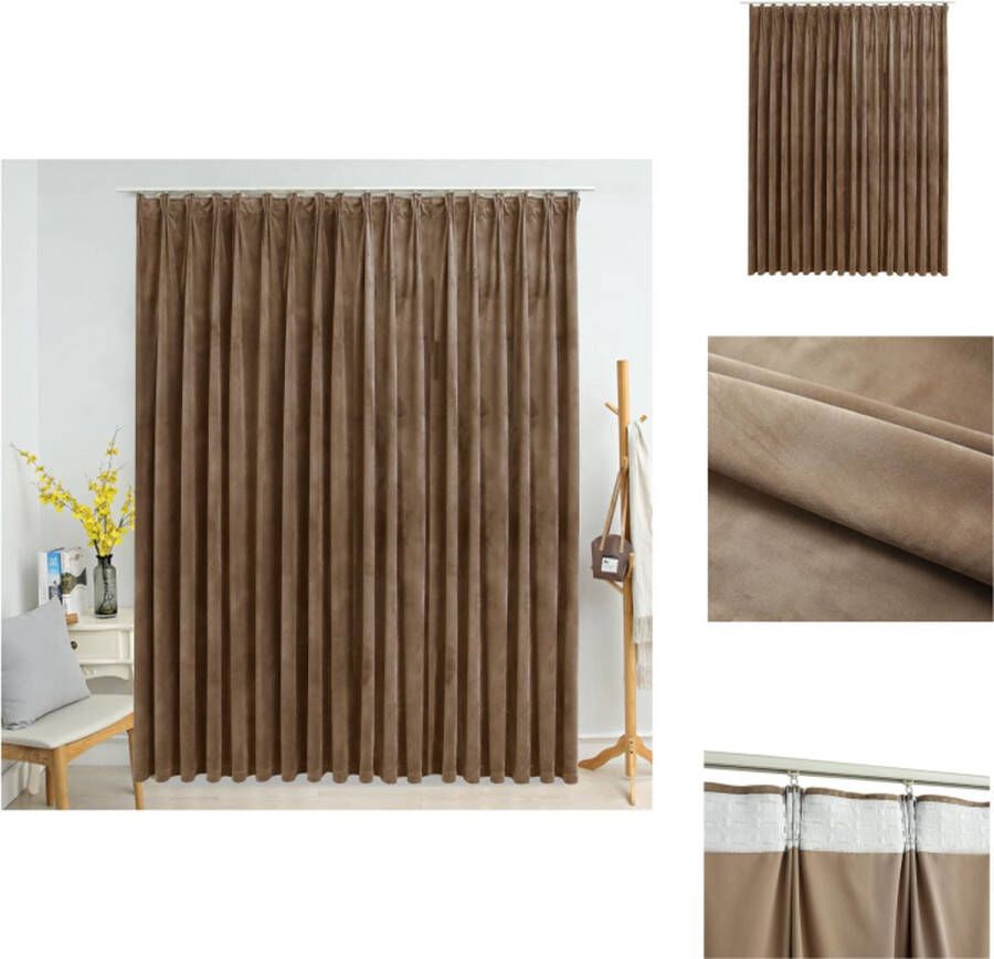 VidaXL Gordijn Fluweel Beige 290x245 cm Privacy en Lichtblokkering Gordijn