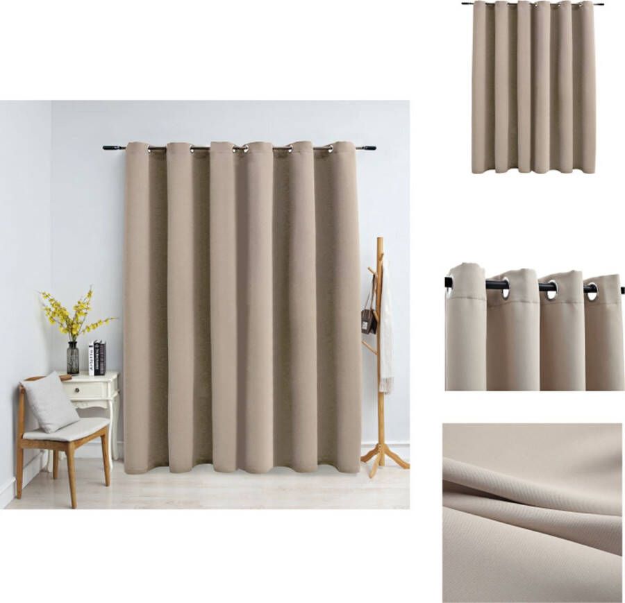 VidaXL Gordijn Gentle Beige 290x245 cm Premium polyester Gordijn