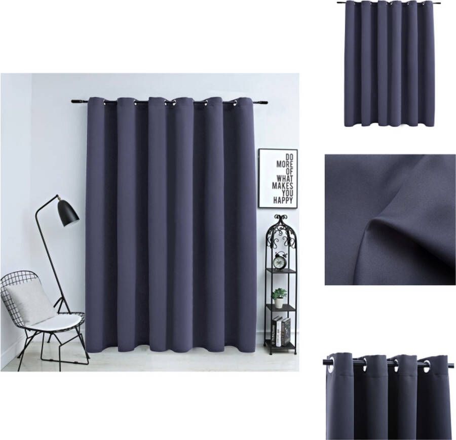 VidaXL Gordijn Polyester gordijn 290 x 245 cm Antraciet Gordijn