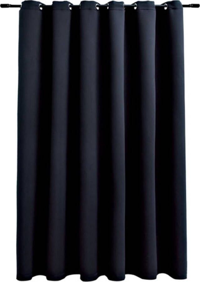 VidaXL -Gordijn-verduisterend-met-metalen-ringen-290x245-cm-zwart