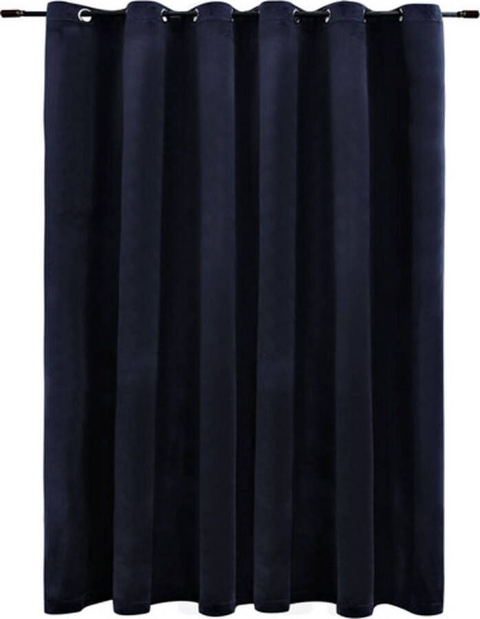 VidaXL -Gordijn-verduisterend-met-ringen-290x245-cm-fluweel-zwart
