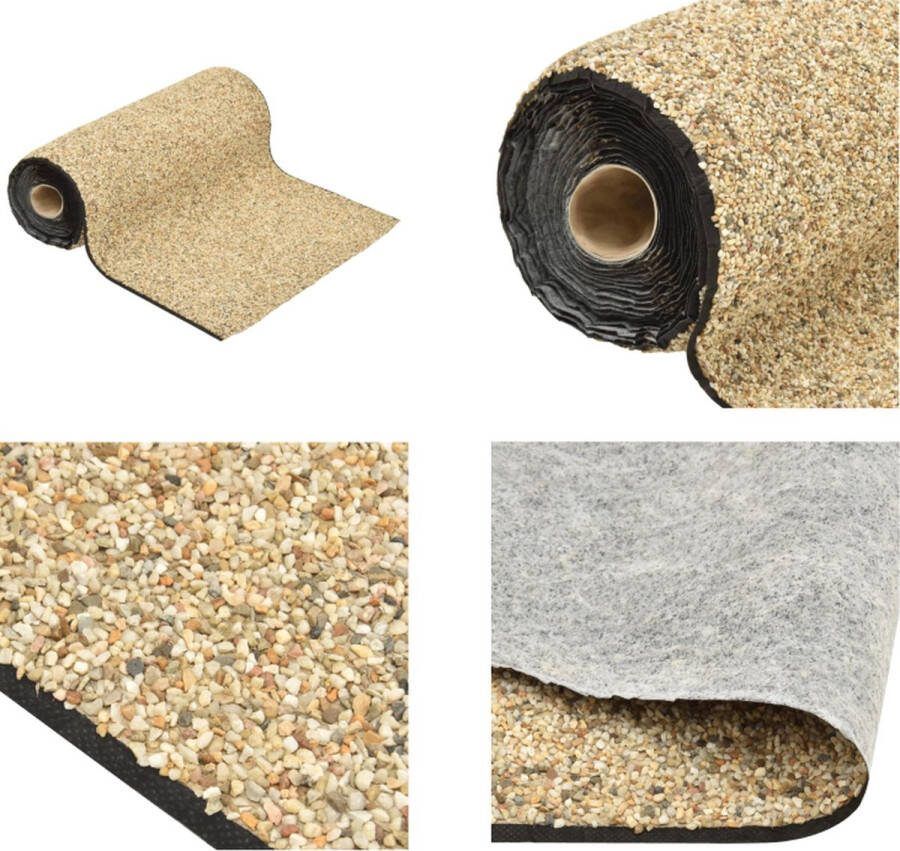 VidaXL Grindfolie 250x40 cm natuurlijke zandkleur Grindfolie Grindfolies Vijverfolie Grindfolie Vijver