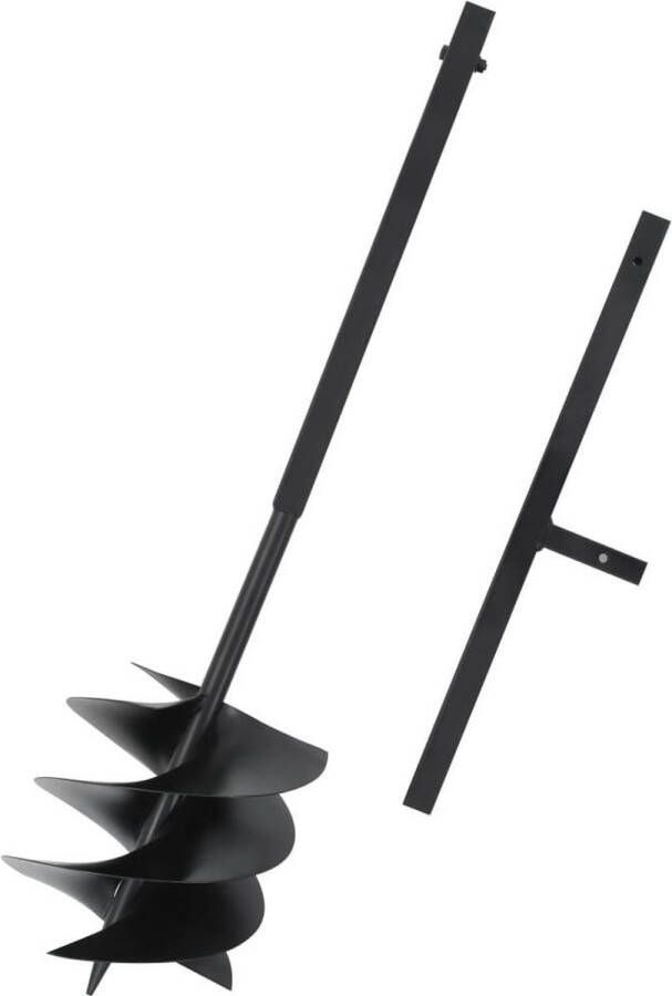 VidaXL -Grondboor-met-handgreep-250-mm-staal-zwart