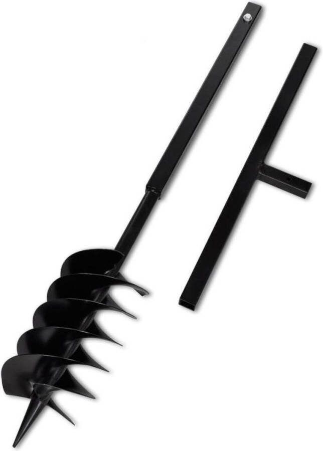 VidaXL -Grondboor-met-handvat-en-schroefkop-150-mm-(zwart)