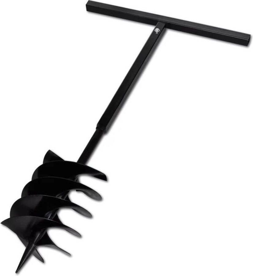 VidaXL -Grondboor-met-handvat-en-schroefkop-200-mm-(zwart)