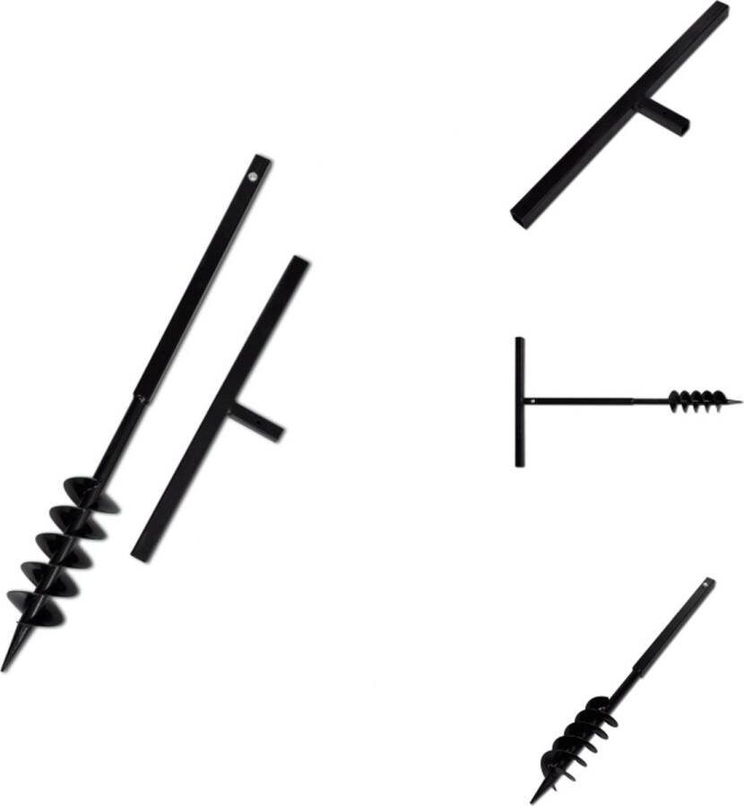 VidaXL Grondboor Tuin 1m Staal Ø25 30mm Ø100mm Schroef Dubbele schroef SKU 141029 Grondboor
