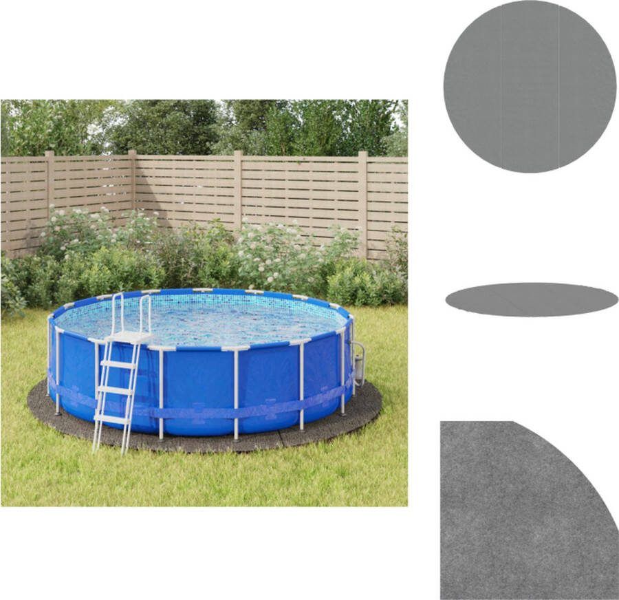 VidaXL Grondzeil rond zwembad 396 cm polyester geotextiel 400 g m² Zwembad afdekzeil