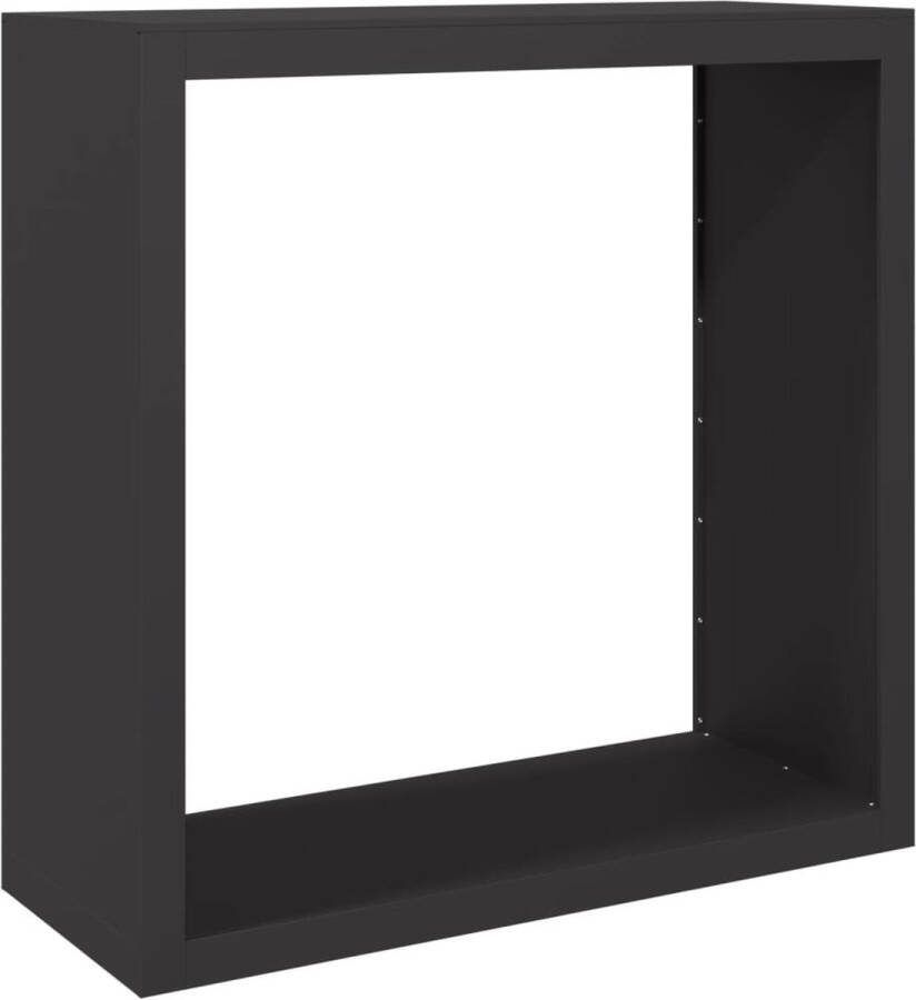 VidaXL Haardhoutrek 100x40x100 cm staal zwart
